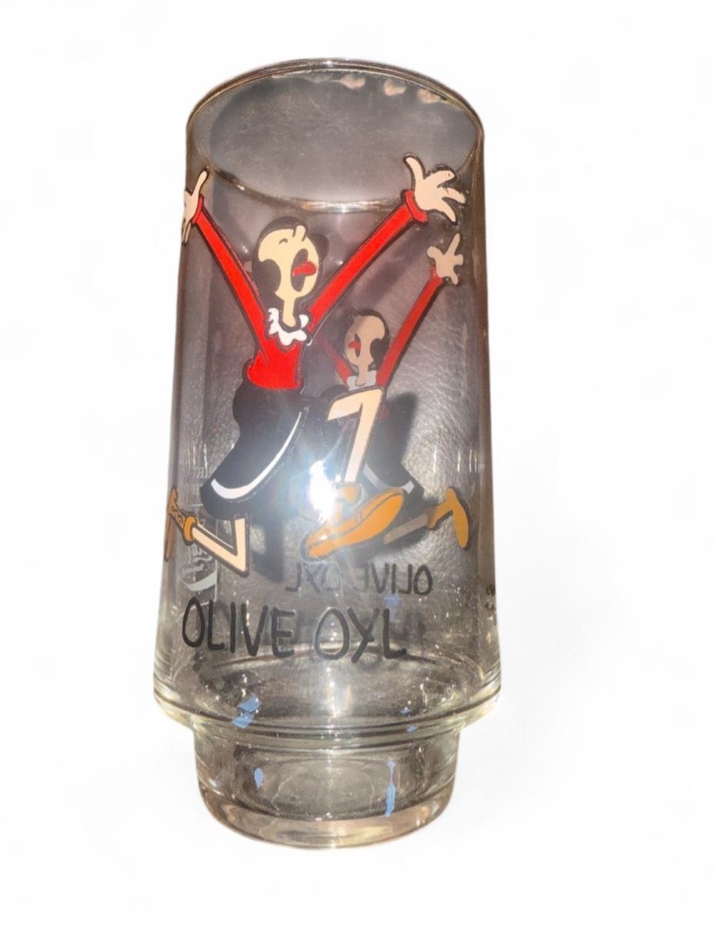 VTG 1975 Olive Oyl Popeye Drinking Glass Coca Cola.